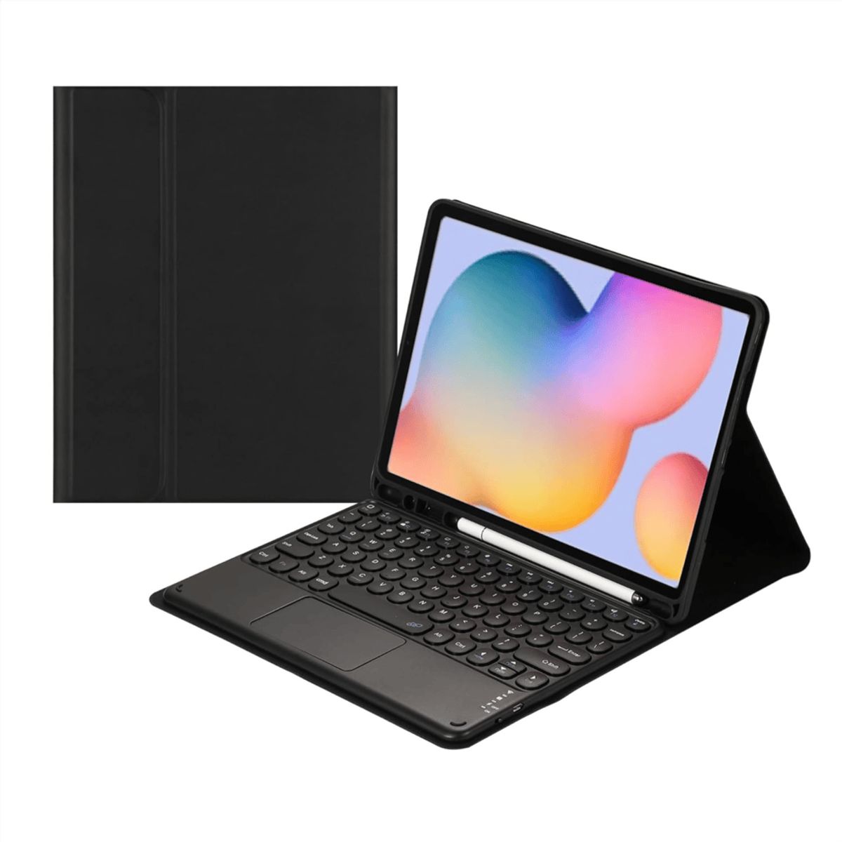 GENERICO - Funda con Teclado Touch para Samsung Tab A8 Negro Resistente