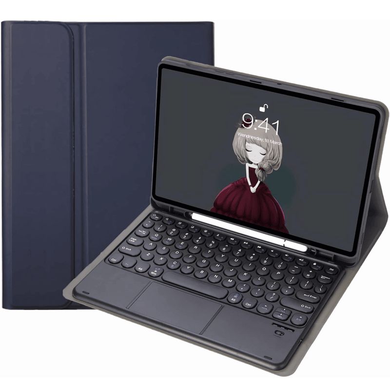 GENERICO - Funda con Teclado Touch para iPad Pro 5ta Gen 129 Azul Resistente