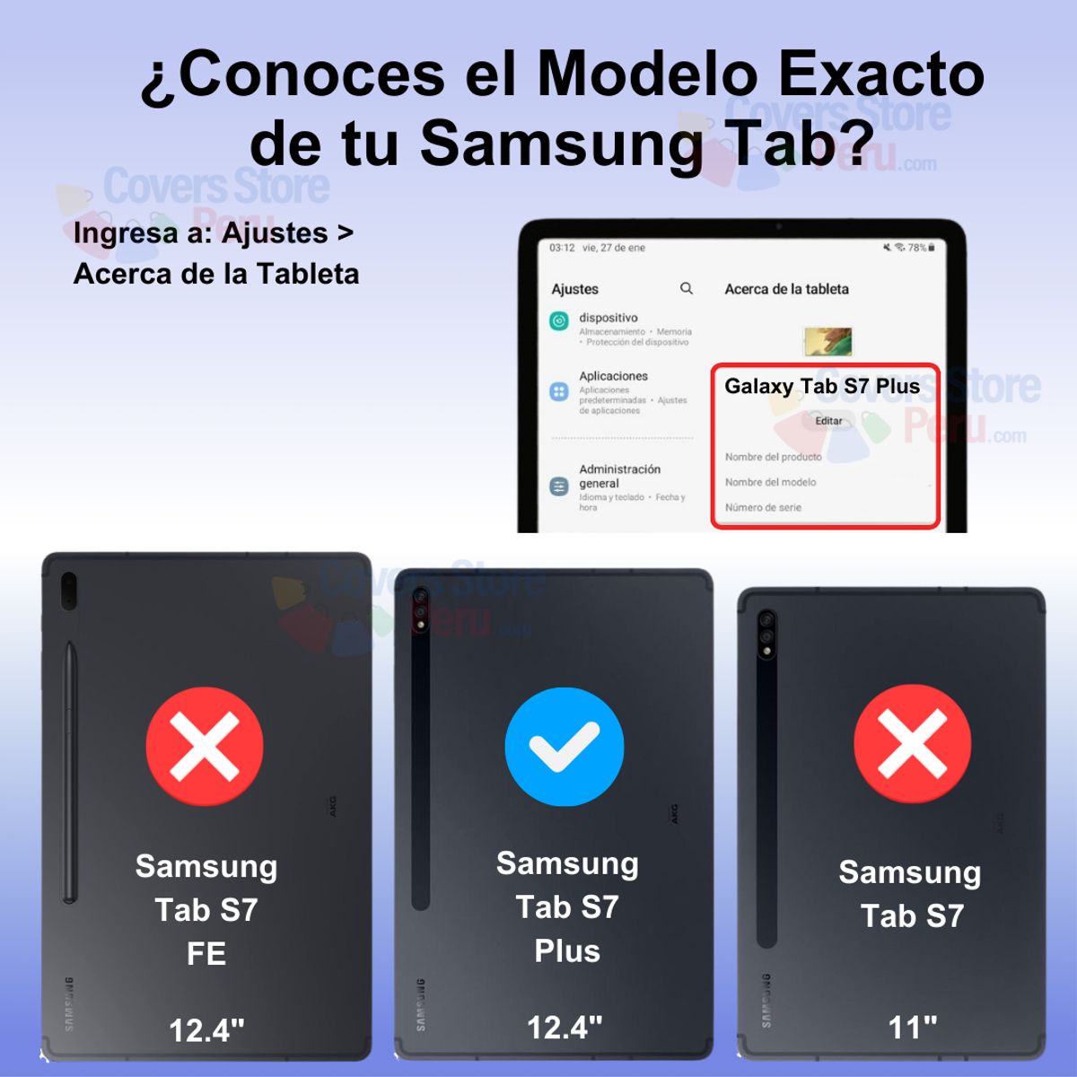 GENERICO - Funda con Teclado Touch para Samsung Tab S7 Plus Azul Resistente