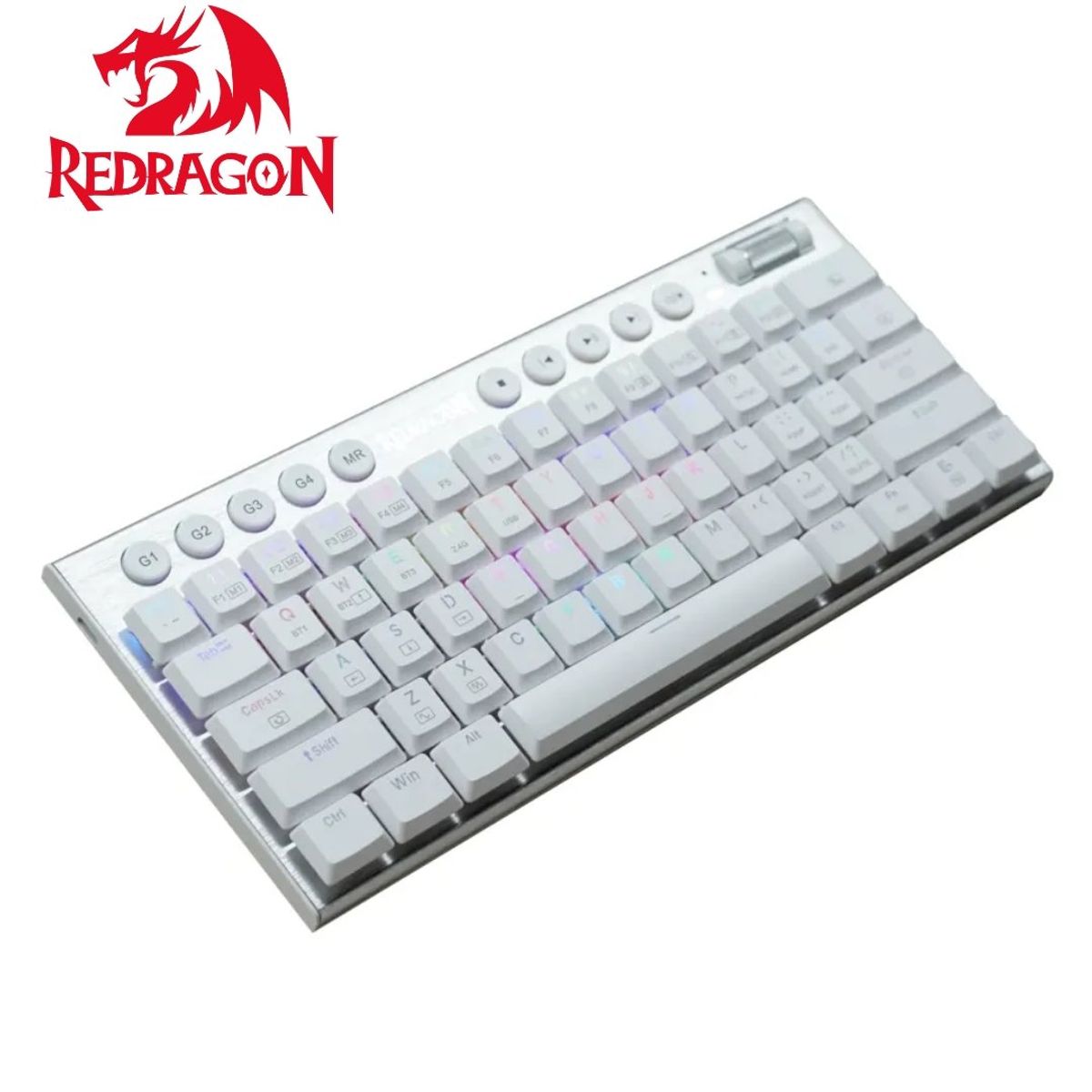 REDRAGON - Teclados  HORUS 60% Cableado. English K632-RGB WHITE RED SWITCH