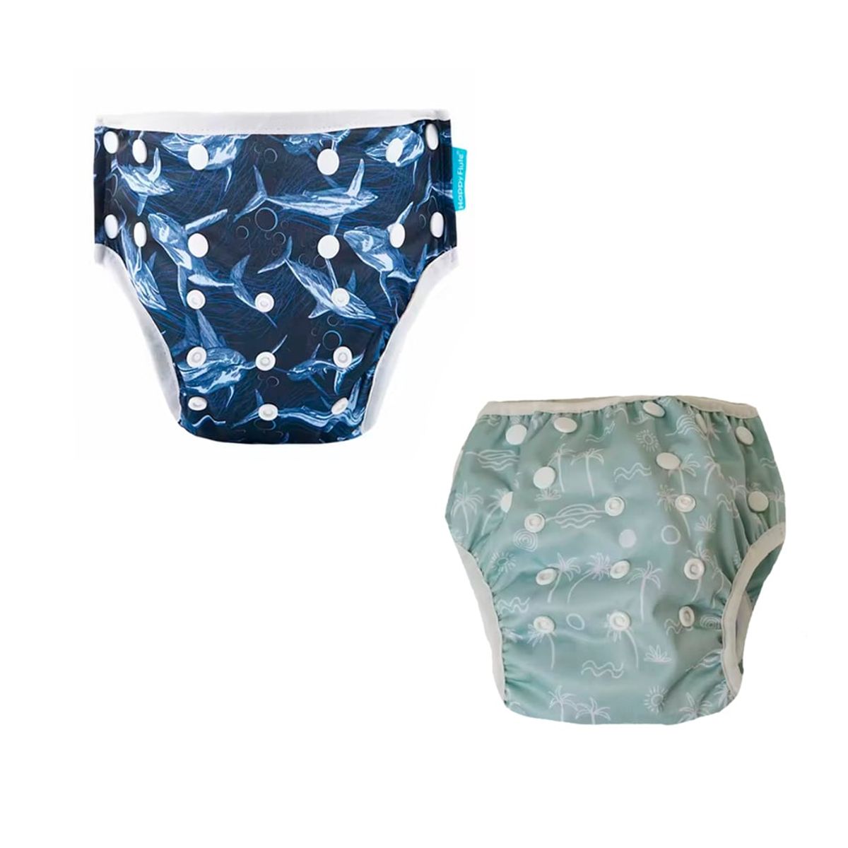 GENERICO - Pañal de Natación Piscina Happy Flute Unitalla Pack x 2 Unid