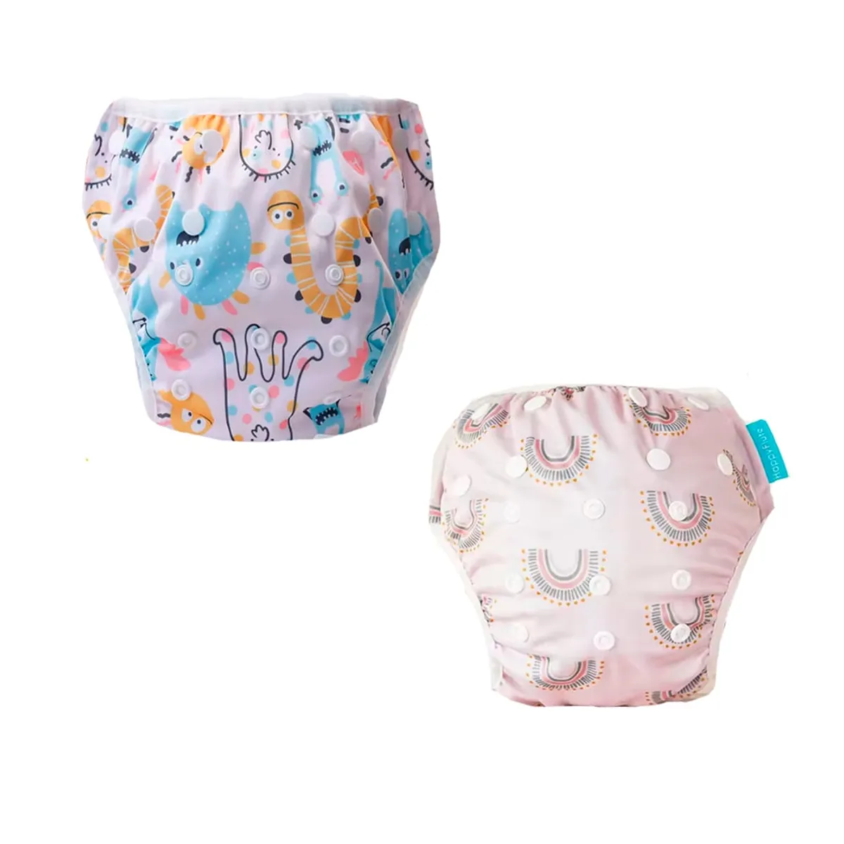 GENERICO - Pañal de Natación Piscina Happy Flute Unitalla Pack x 2 Unid