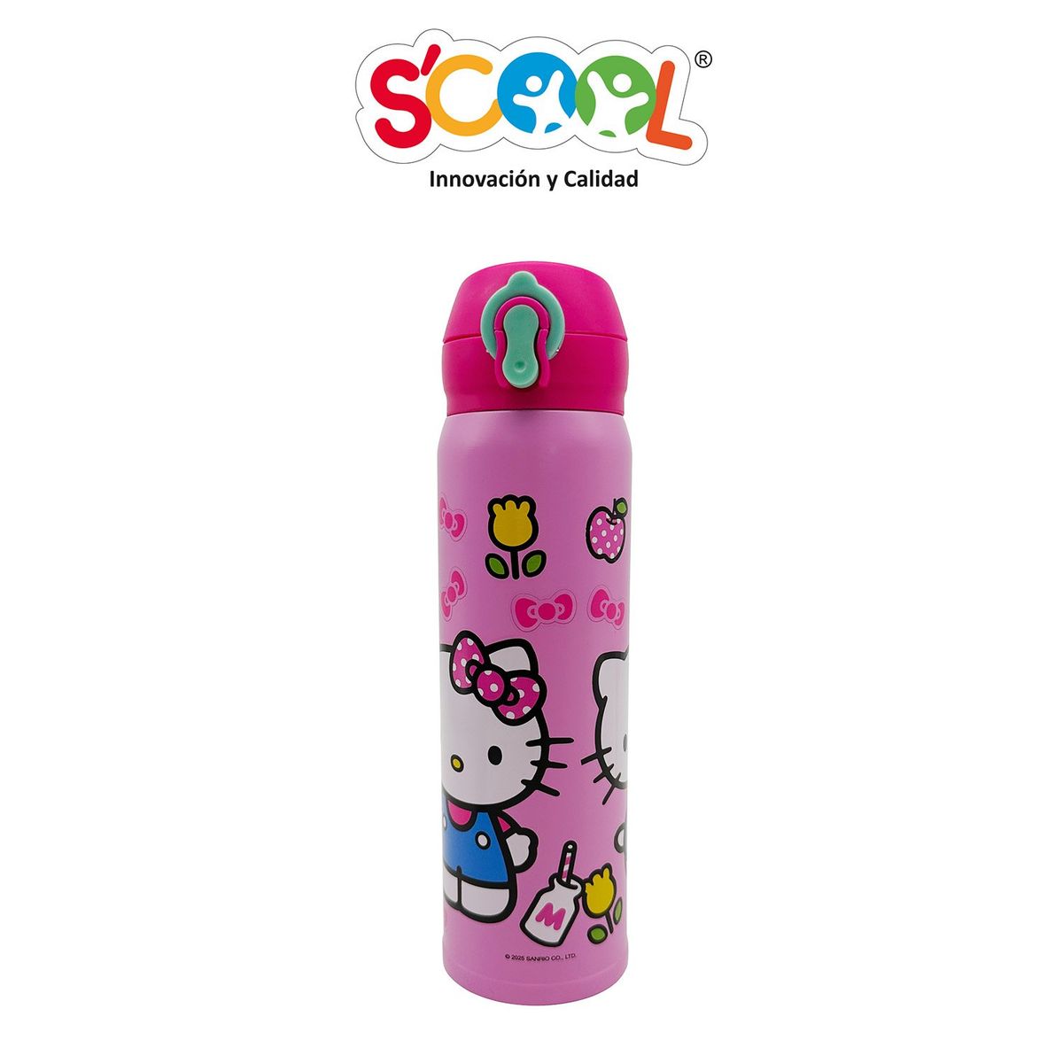 SCOOL - Pack x3 - Botella Acero - Yogurera - Taper Tipo Bento - Hello Kitty