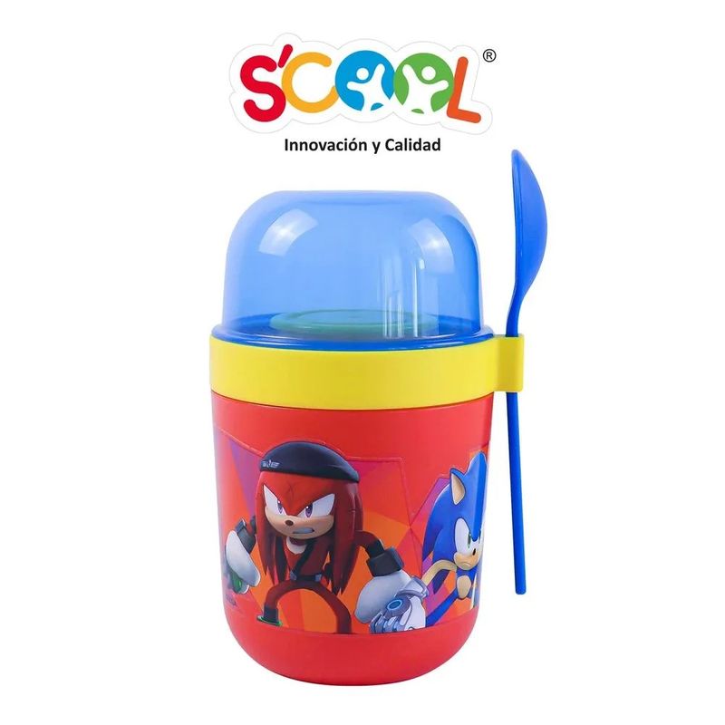 SCOOL - Vaso Yogurt Scool De 400 ml + 280 ml Con Cuchara - Sonic