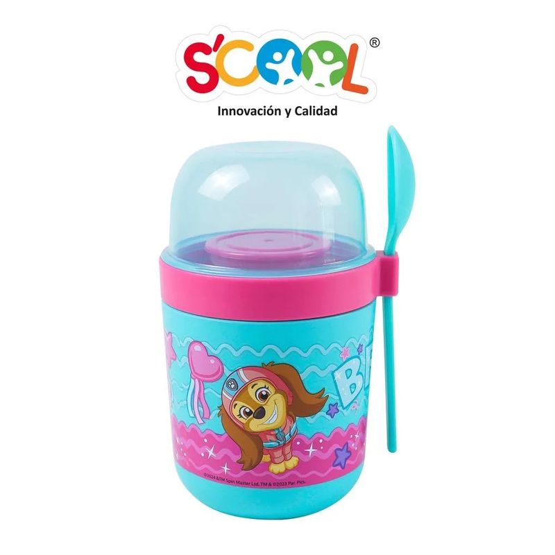 SCOOL - Vaso Yogurt Scool De 400 ml + 280 ml Con Cuchara - PAW PATROL M