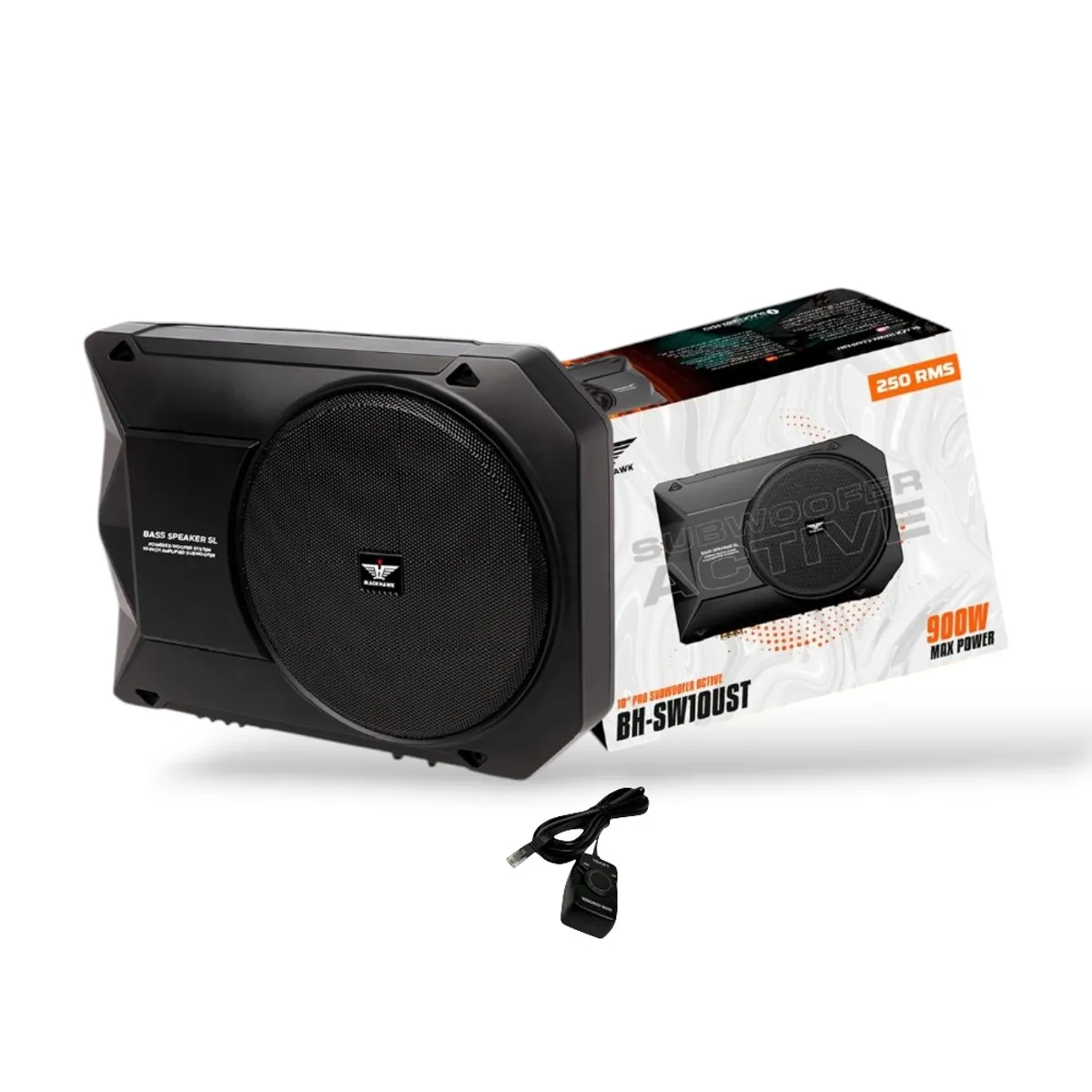 BLACK HAWK - Subwoofer Activo Amplificado Black Hawk 10 Pulgadas 800w