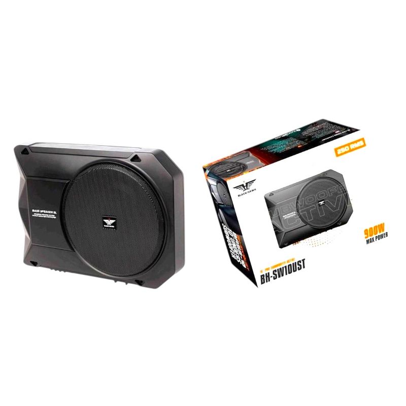 BLACK HAWK - Subwoofer Activo Amplificado Black Hawk 10 Pulgadas 800w