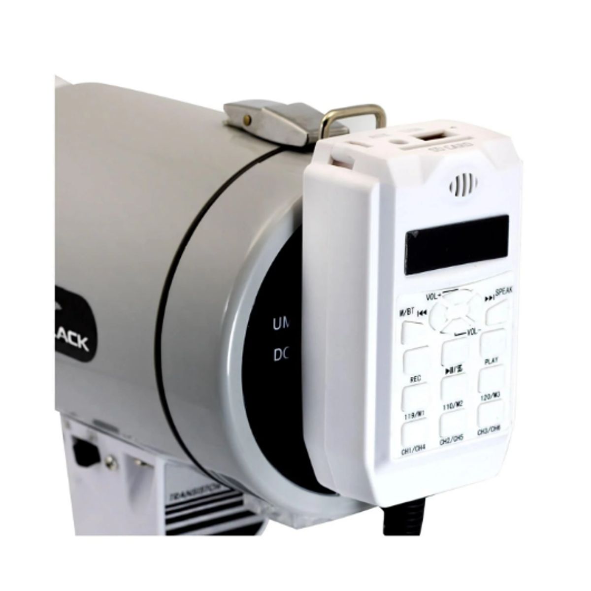 BATBLACK - Megáfono Recargable 150W con Sistema de Grabación Sirena Blth y USB