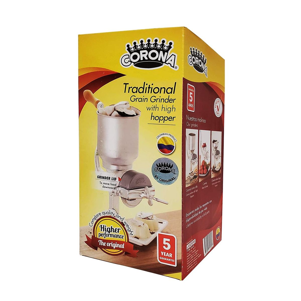 GENERICO - Molino para Granos Manual Marca Corona con Tolva Alta