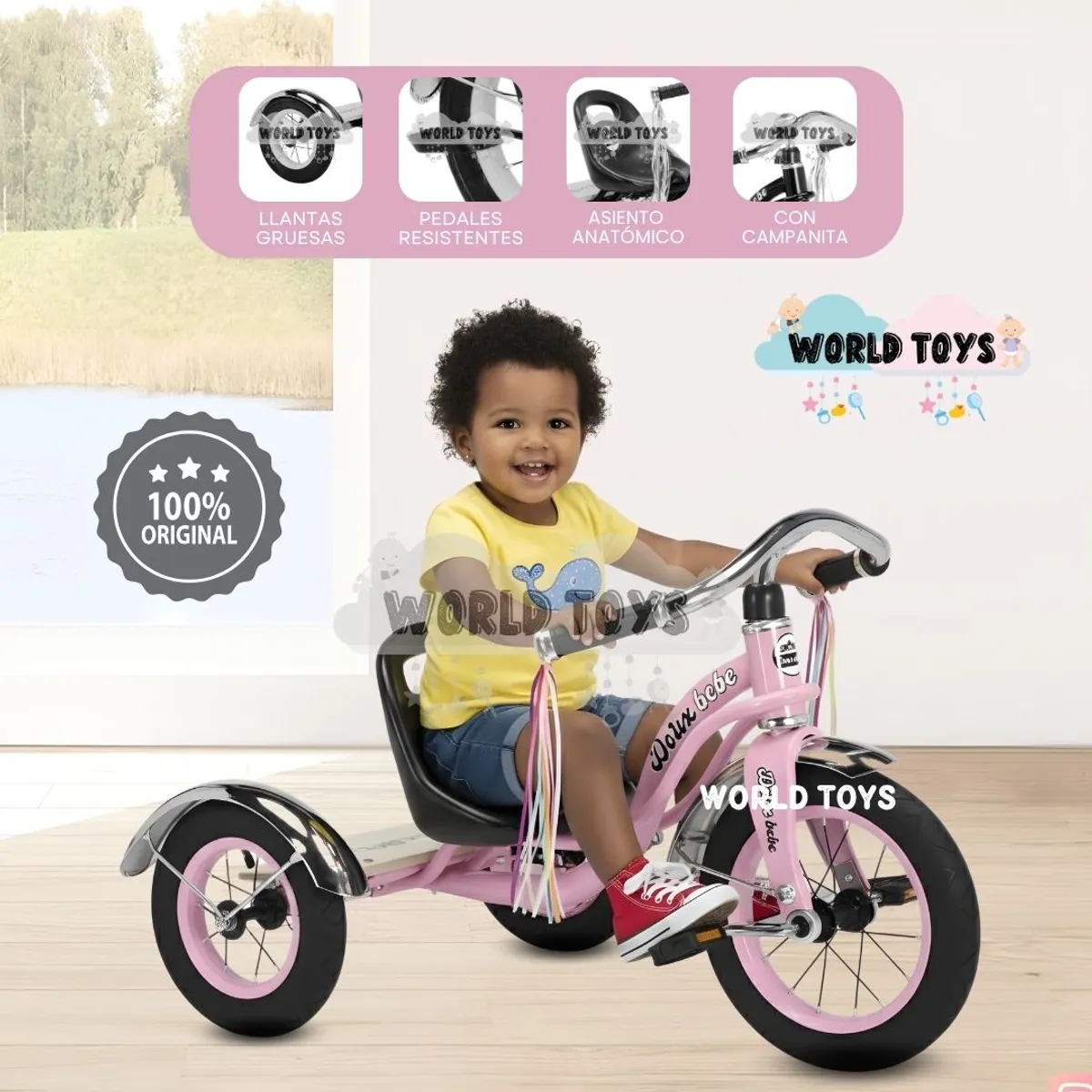 BEAUTIFUL - Triciclo Chavito Vintage «CAKEPOP» Pink