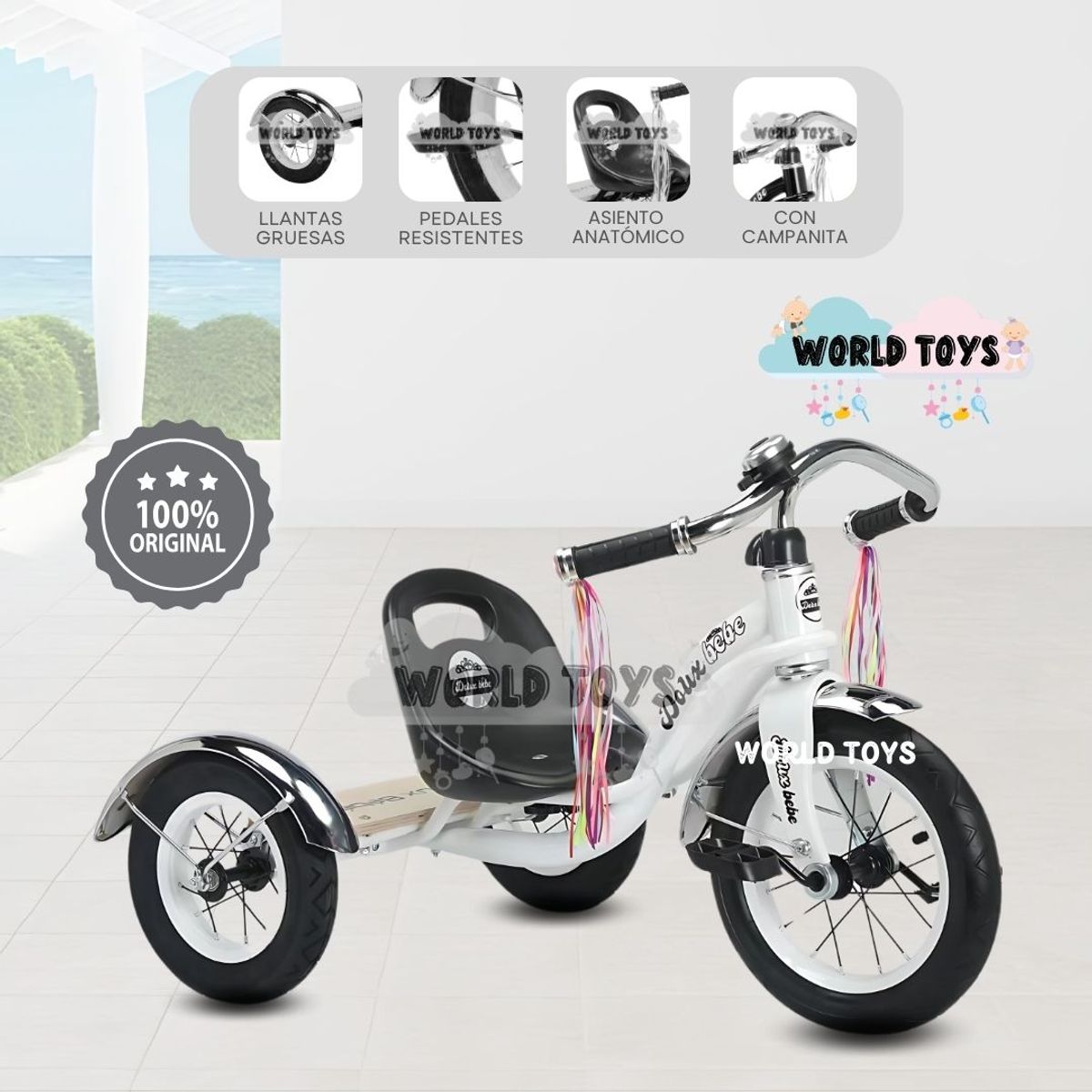 BEAUTIFUL - Triciclo Chavito Vintage «CAKEPOP» White