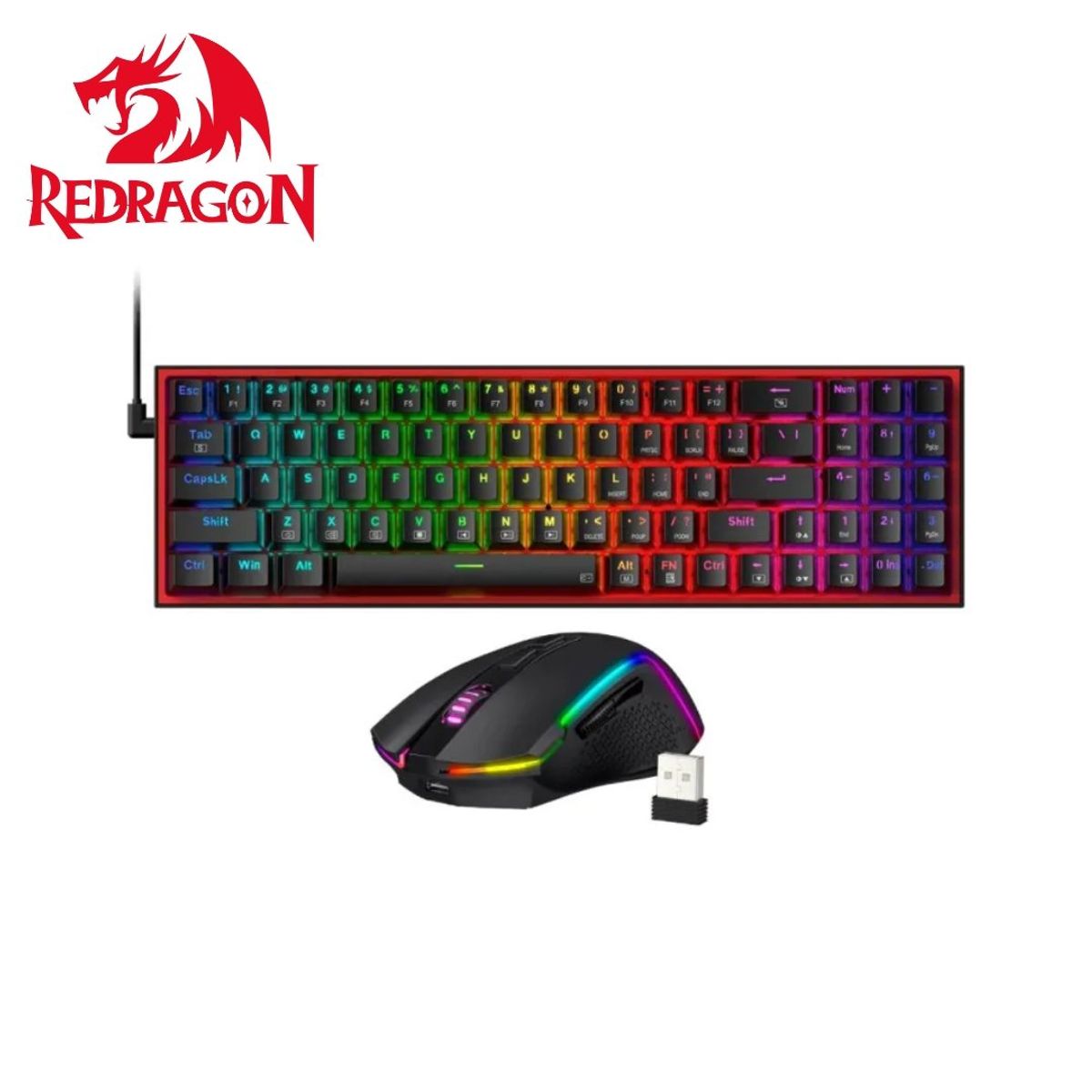 REDRAGON - Combo Redragon 2 en 1 POLLUX + TRIDENT S136 Black