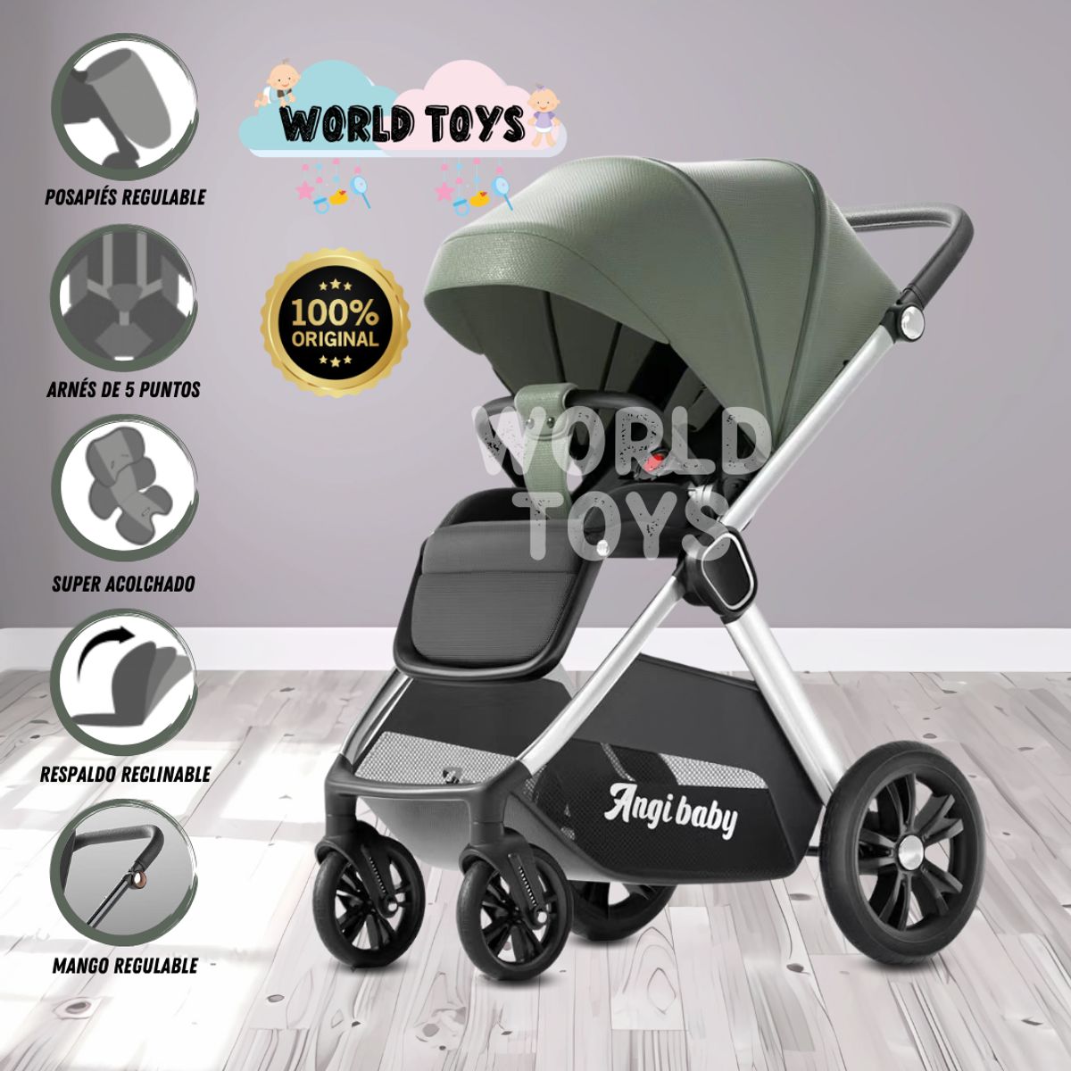 EBABY - Coche de Paseo «MILLENIAM» Edición Limitada Green