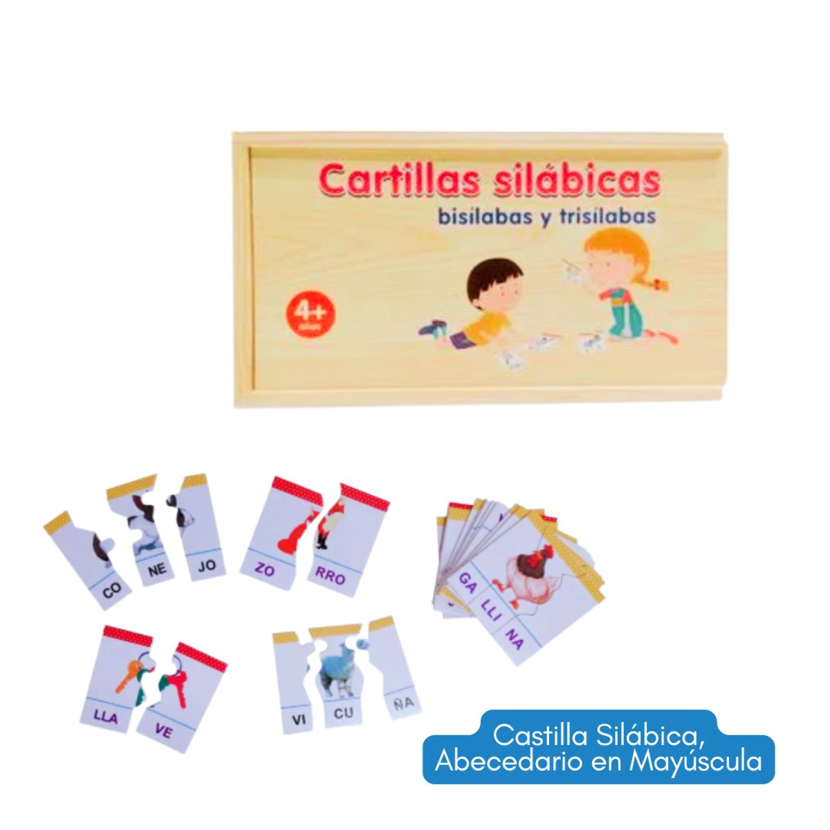 GENERICO - Cartillas Silábicas Didactoys Madera 24 pcs