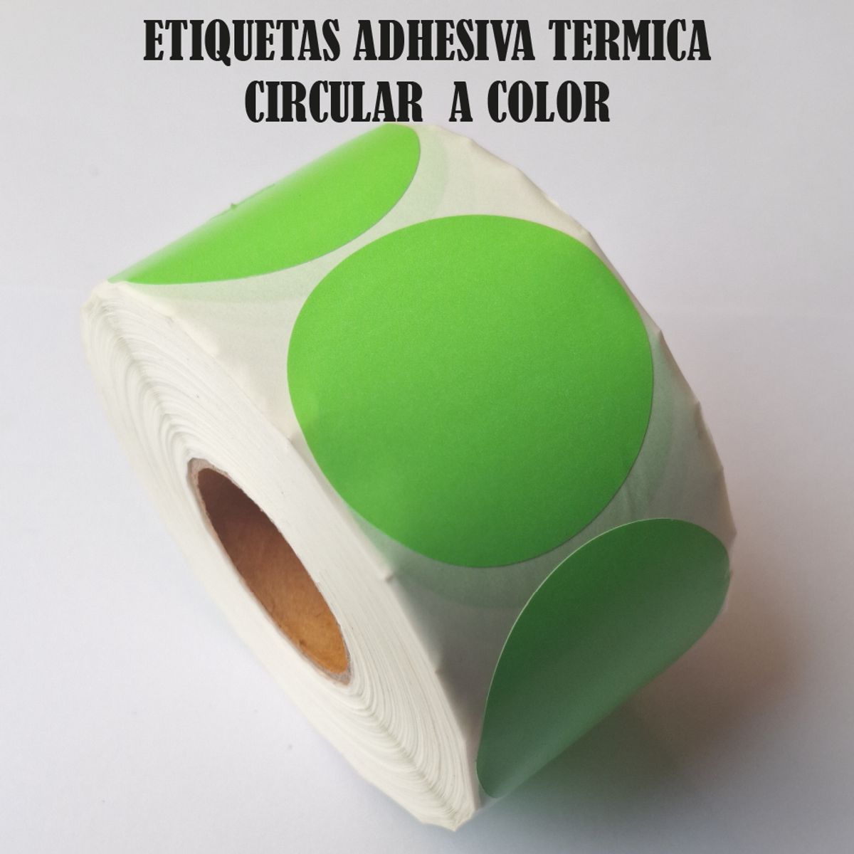OEM - Rollo 1000 Etiqueta Termica Adhesiva Mate D5cm Verde
