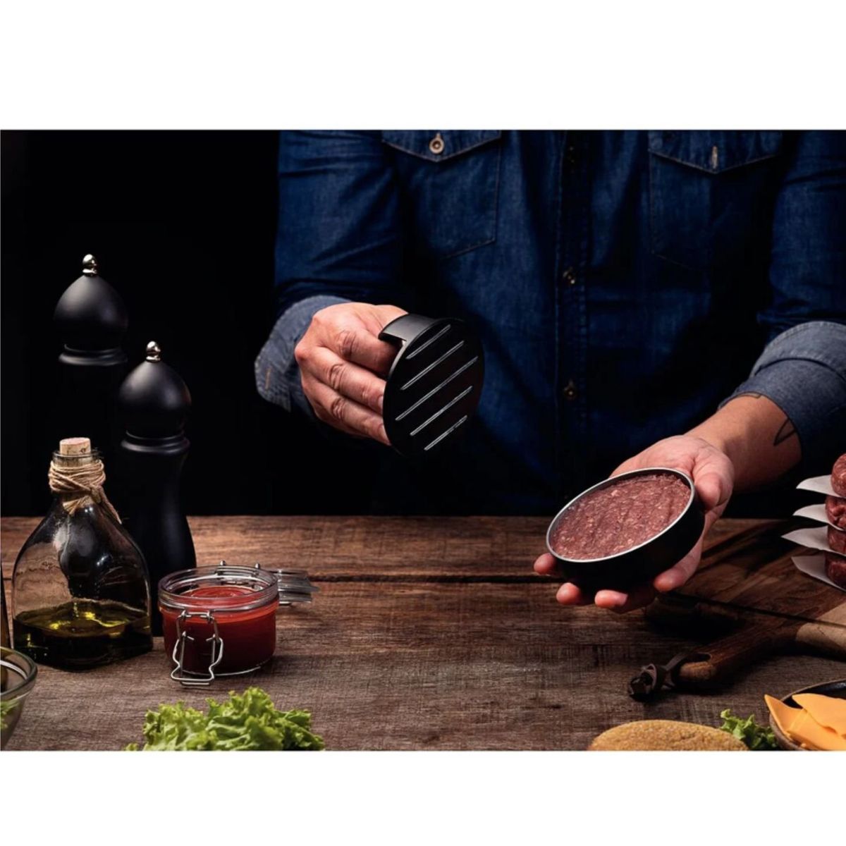 TRAMONTINA - Prensa Para Hamburguesa Black Burger TRAMONTINA