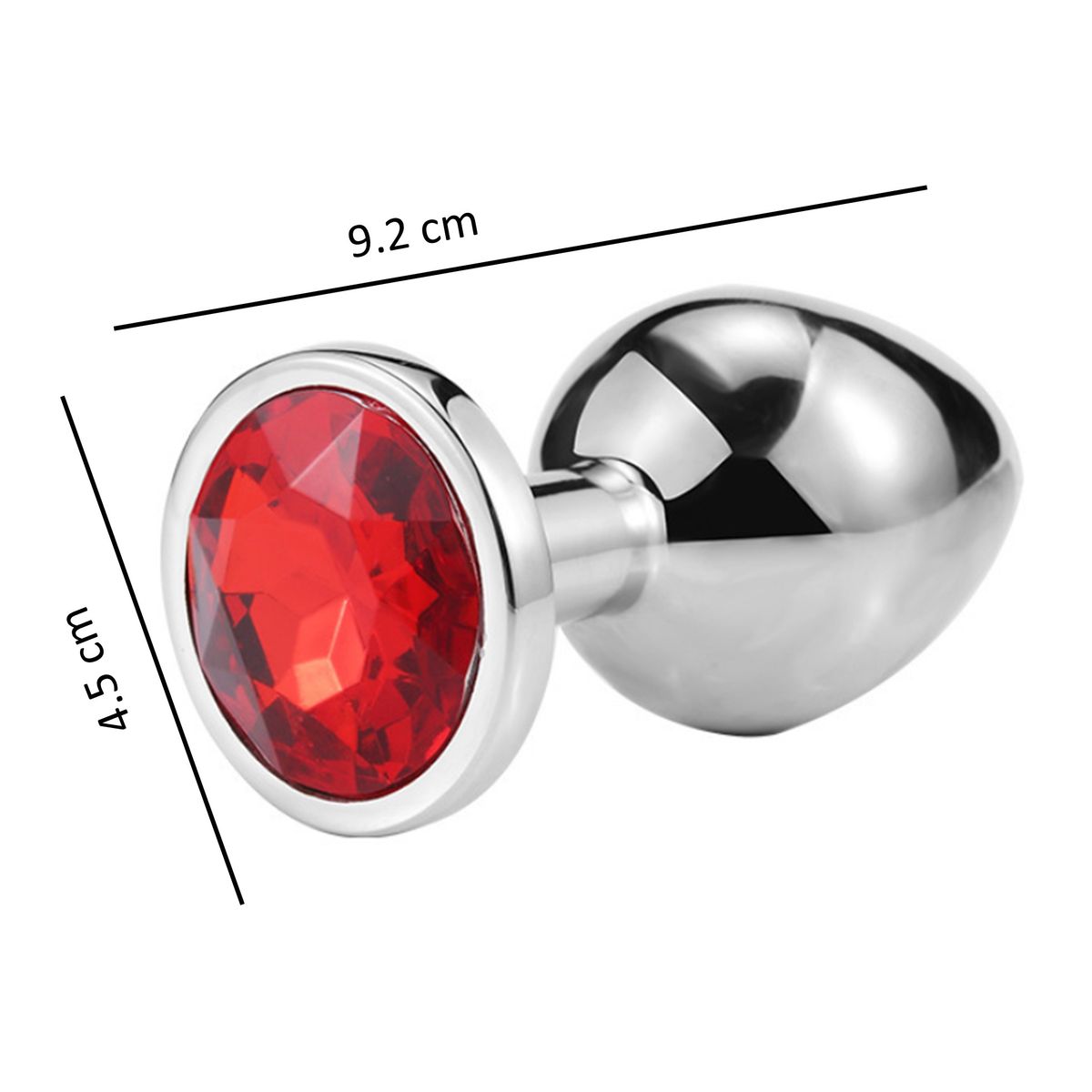 GENERICO - Plug Anal en Talla L con Cristal Negro