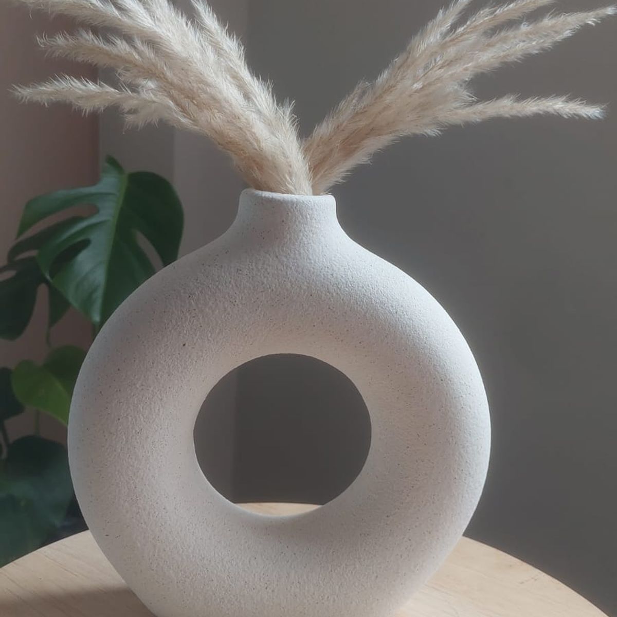 GENERICO - Jarrón Blanco Redonda 21x5x20 cm