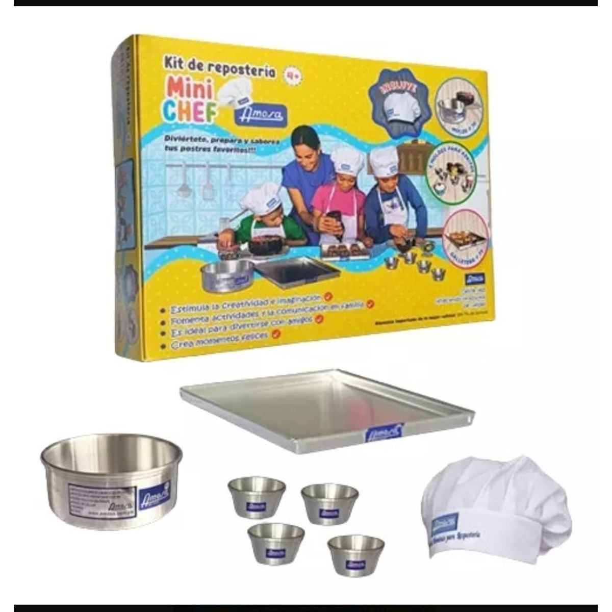 AMOSA - kit de reposteria mini chef para niños