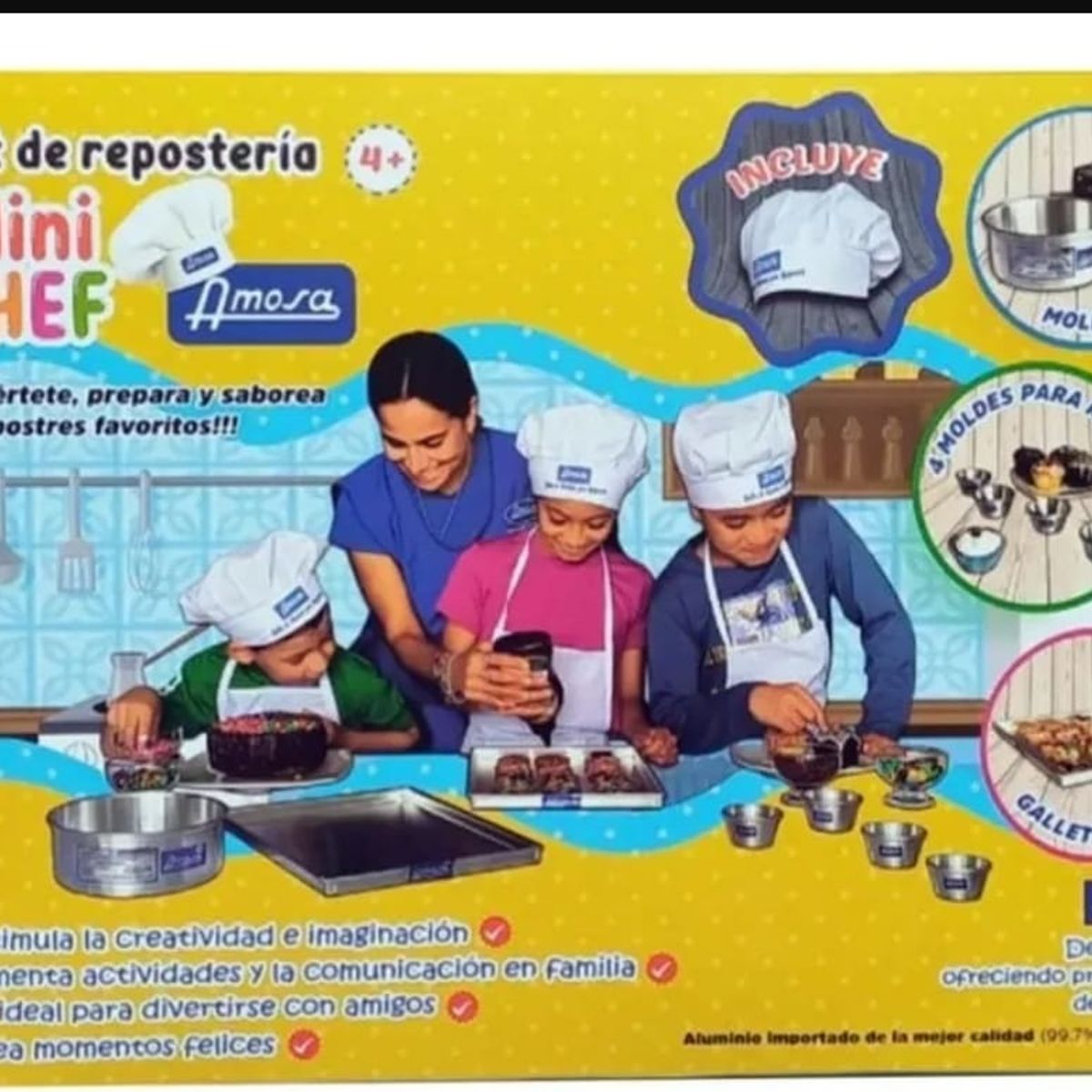 AMOSA - kit de reposteria mini chef para niños