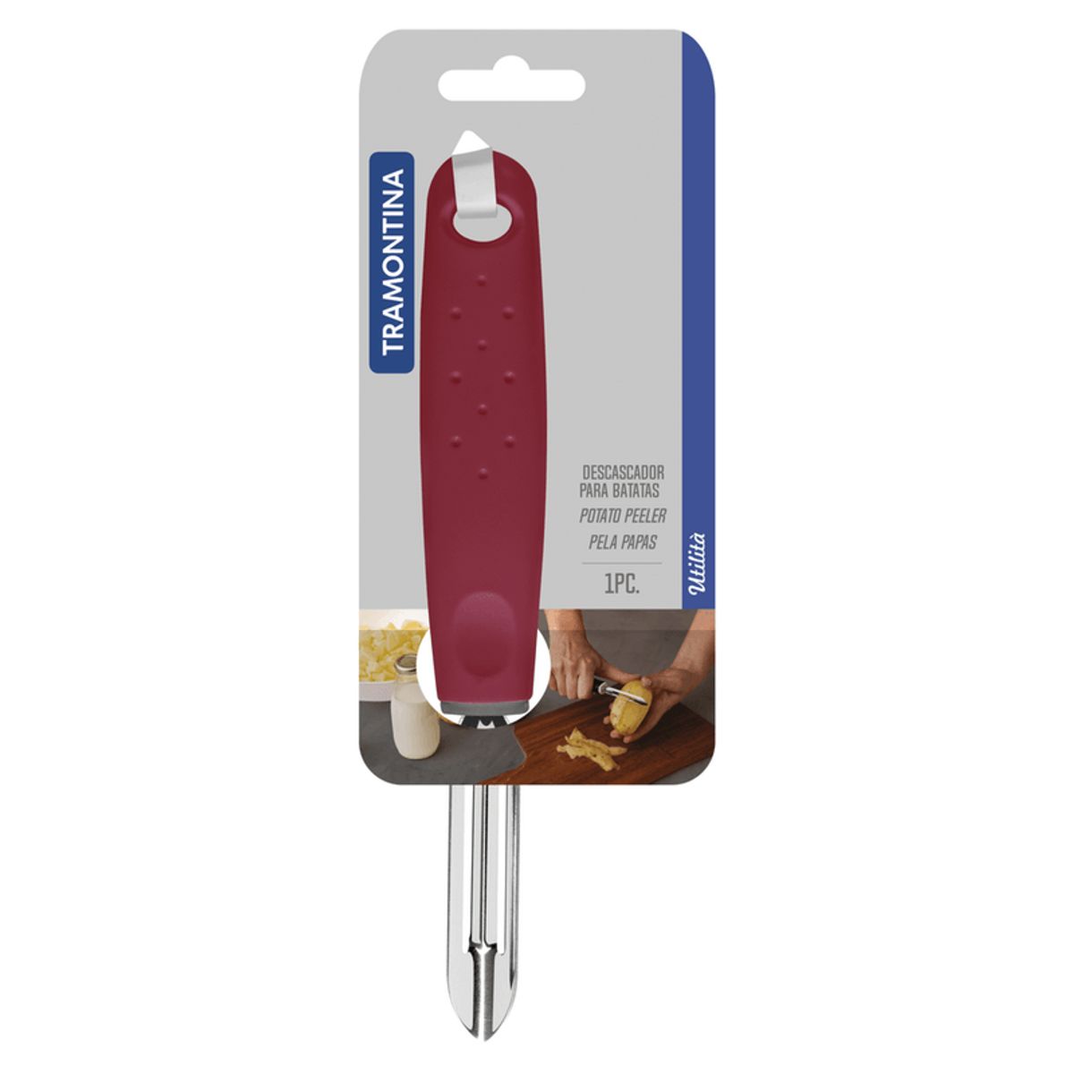 TRAMONTINA - Pelador De Papa MRojo