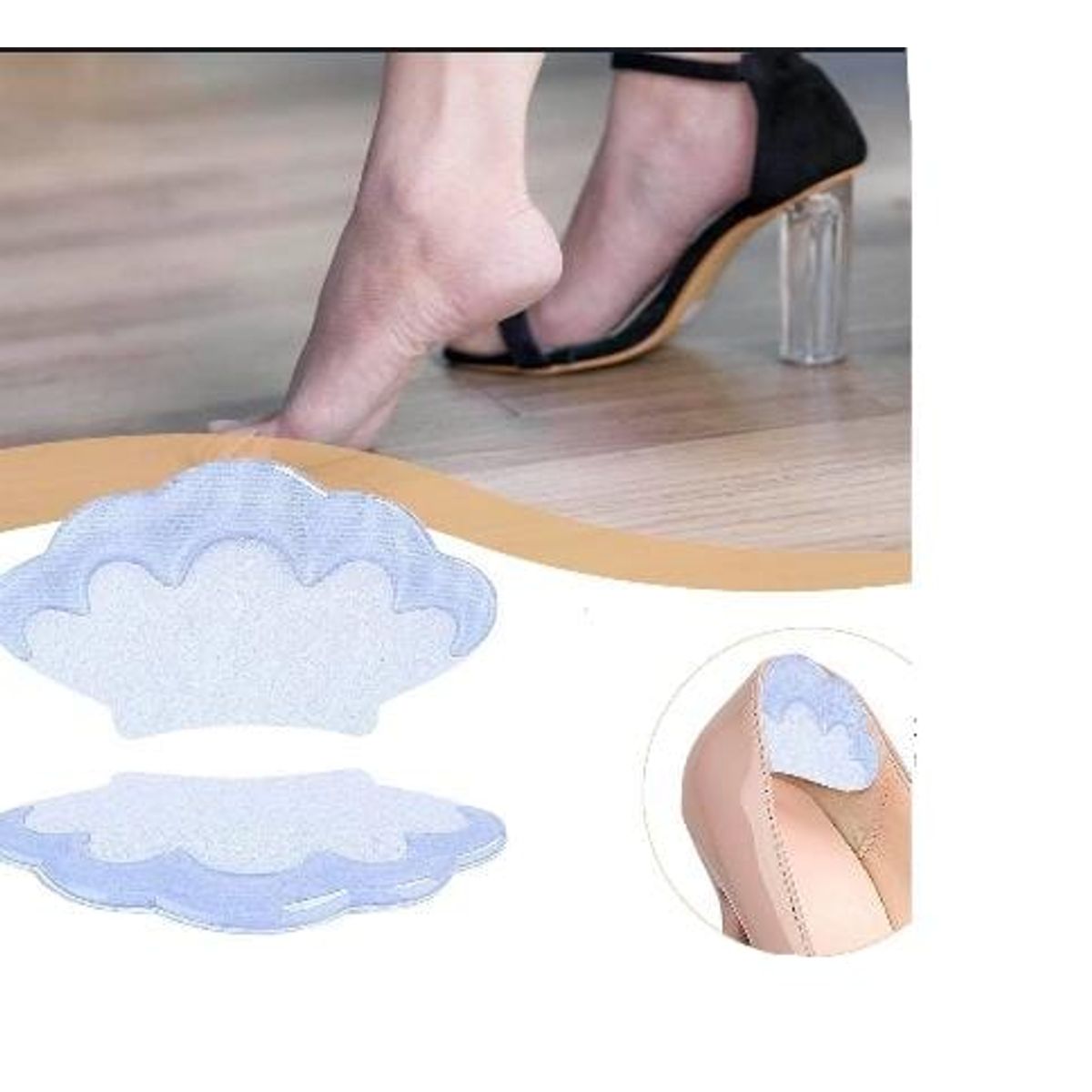 GENERICO - 2Par Protector talones almohadilla adhesivos