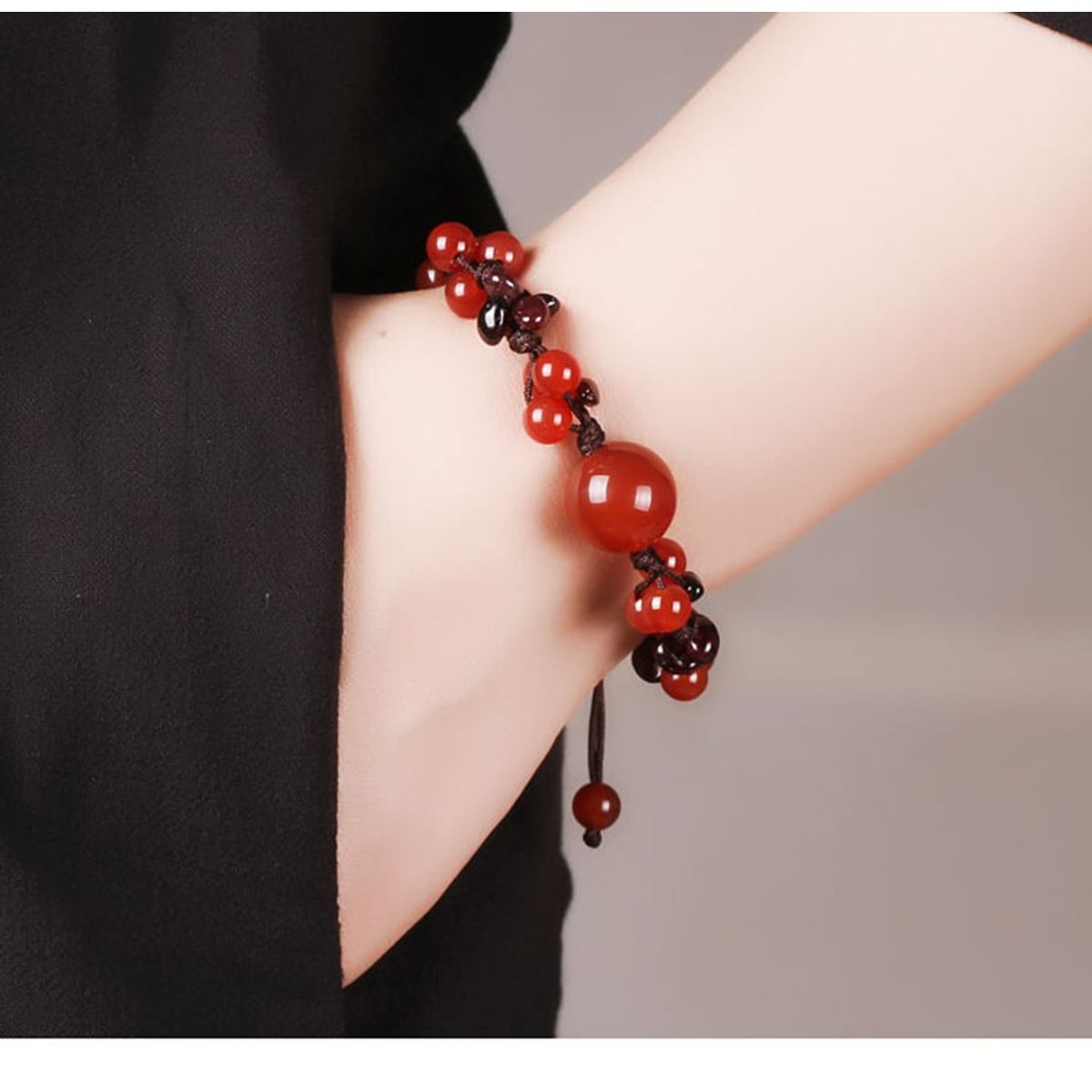 GENERICO - CUENTAS DE ÁGATA ROJA NATURAL