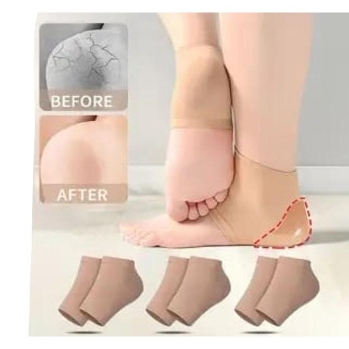 GENERICO - Calcetines hidratantes de Gel de silicona