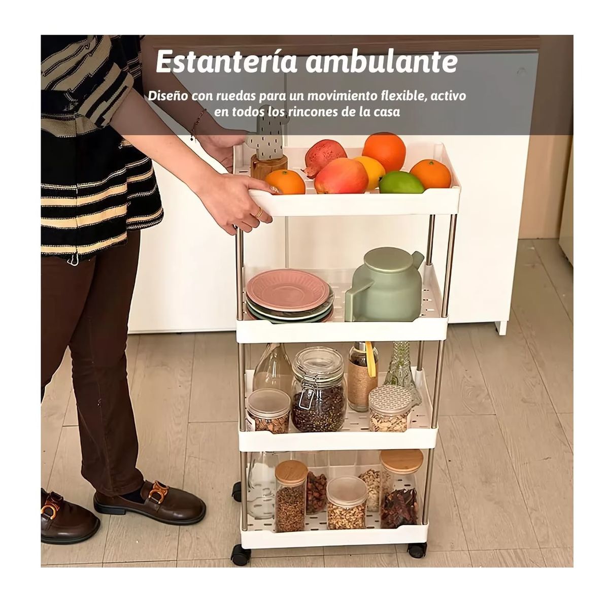 GENERICO - Carrito Organizador Multiuso 4 Niveles