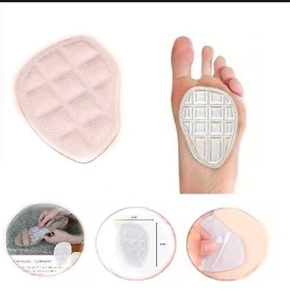 GENERICO - almohadillas de gel autoadhesivas suaves para el antepié