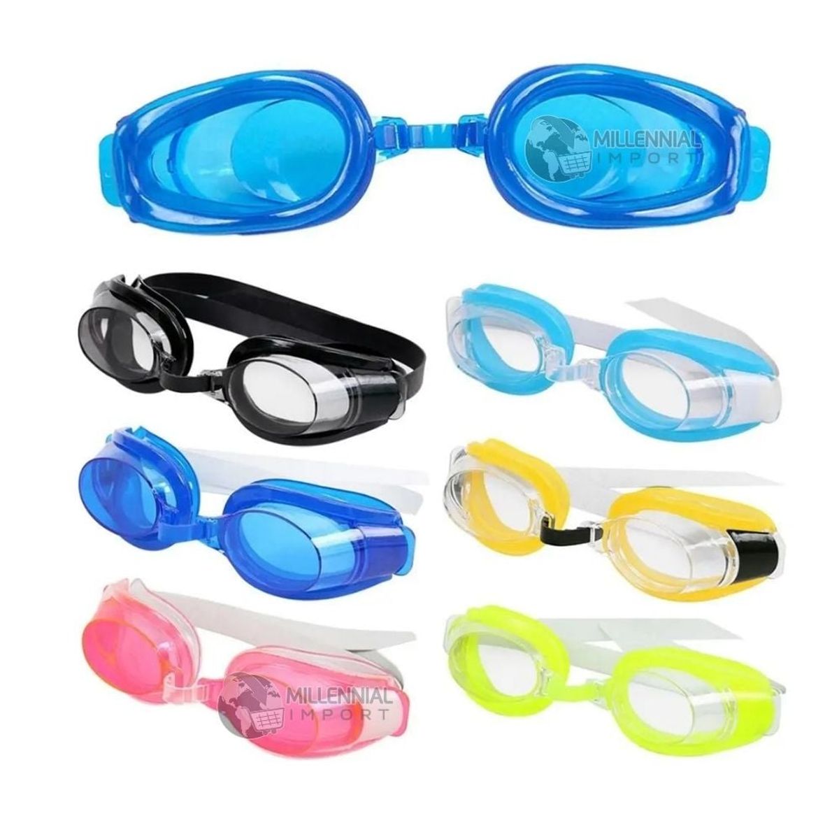 GENERICO - Lentes Gafas de Natación con Tapones de Oídos