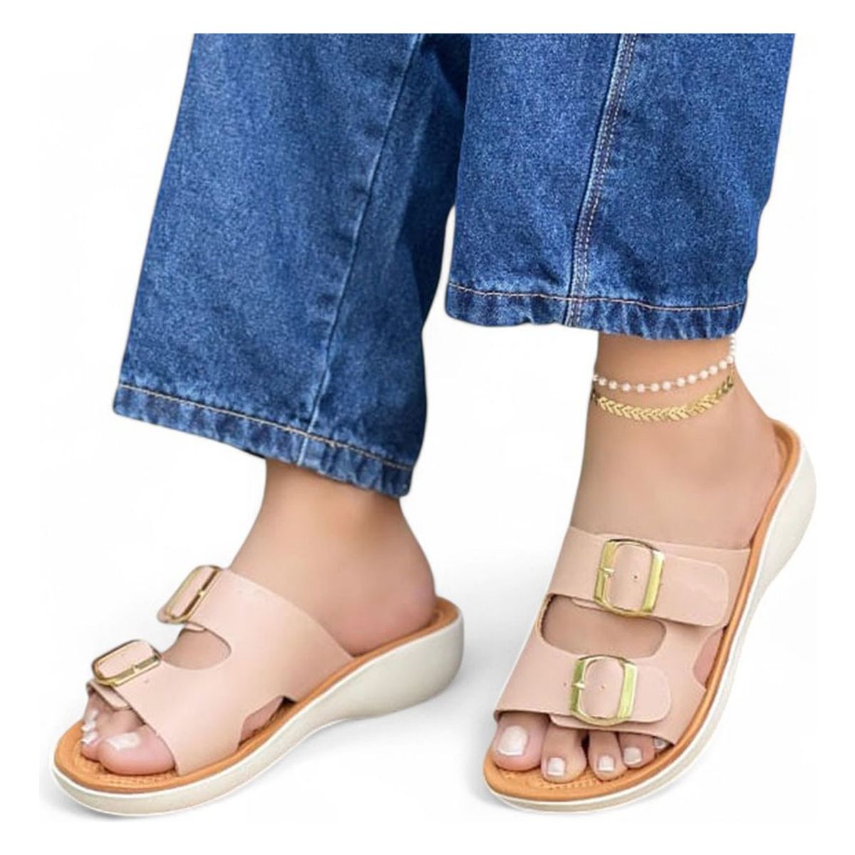 GENERICO - Sandalia Mujer Taco 2 Cm 5Coco-40 Color Rosa