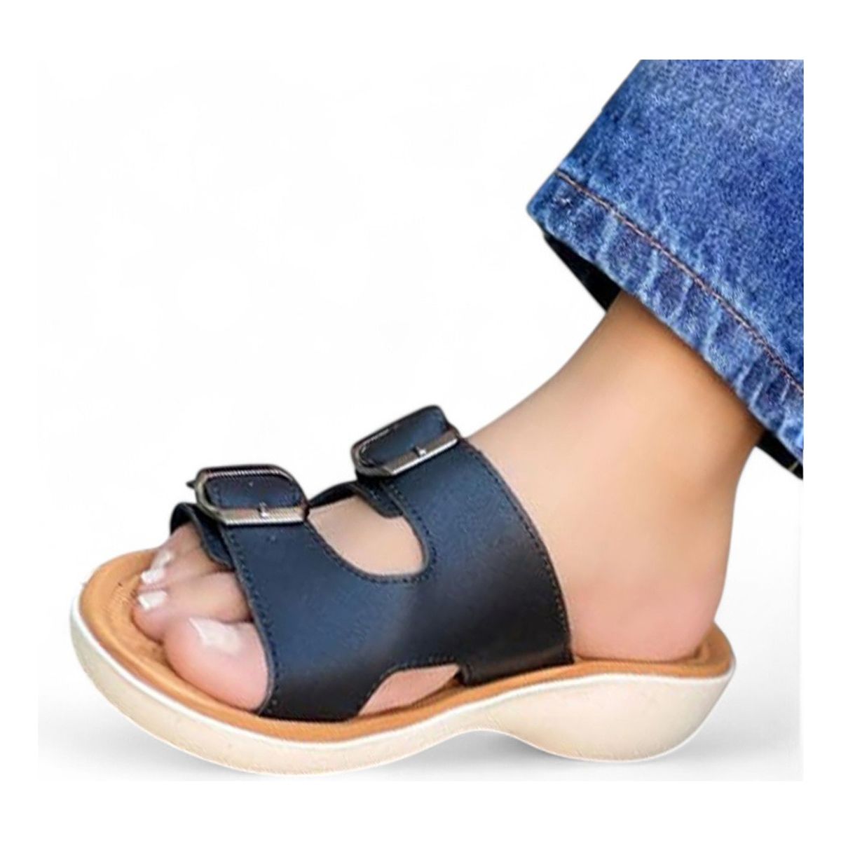 GENERICO - Sandalia Mujer Taco 2 Cm 5Coco-40 Color Negro