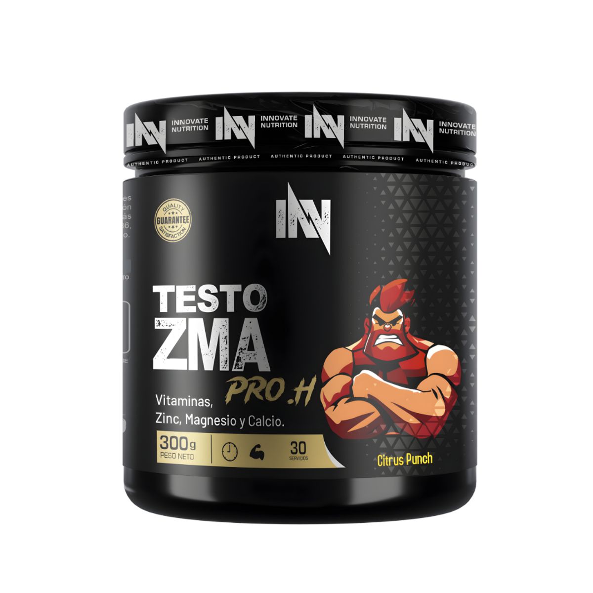 INN INNOVATE NUTRITION - Testo ZMA PRO.H 30 Servicios CITRUS PUNCH + Porta Proteina de regalo!