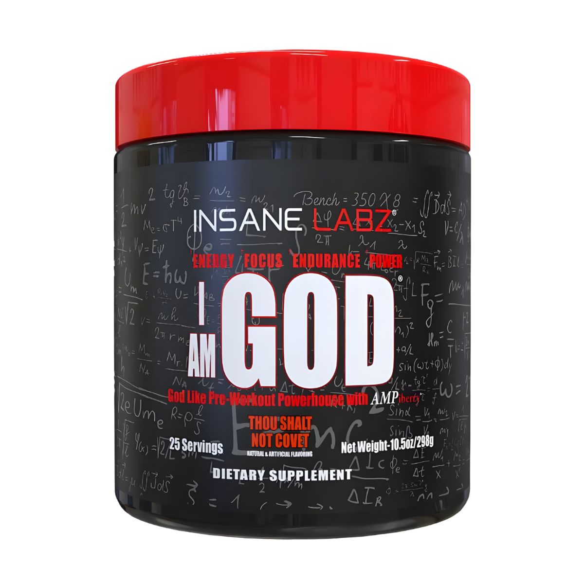MUSCLEMEDS - Pre-entreno Insane Labz - I'am God 25 Servicios / Thoy shalt Not Covet