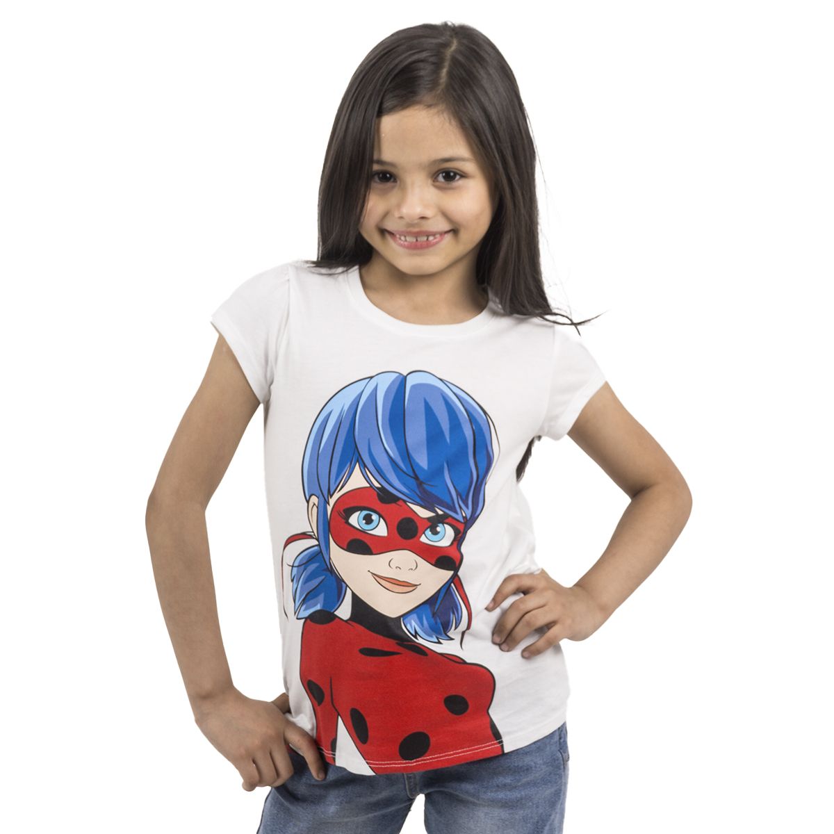 MIRACULOUS - Polo Manga Corta Niña Ladybug Algodón Color Marfil
