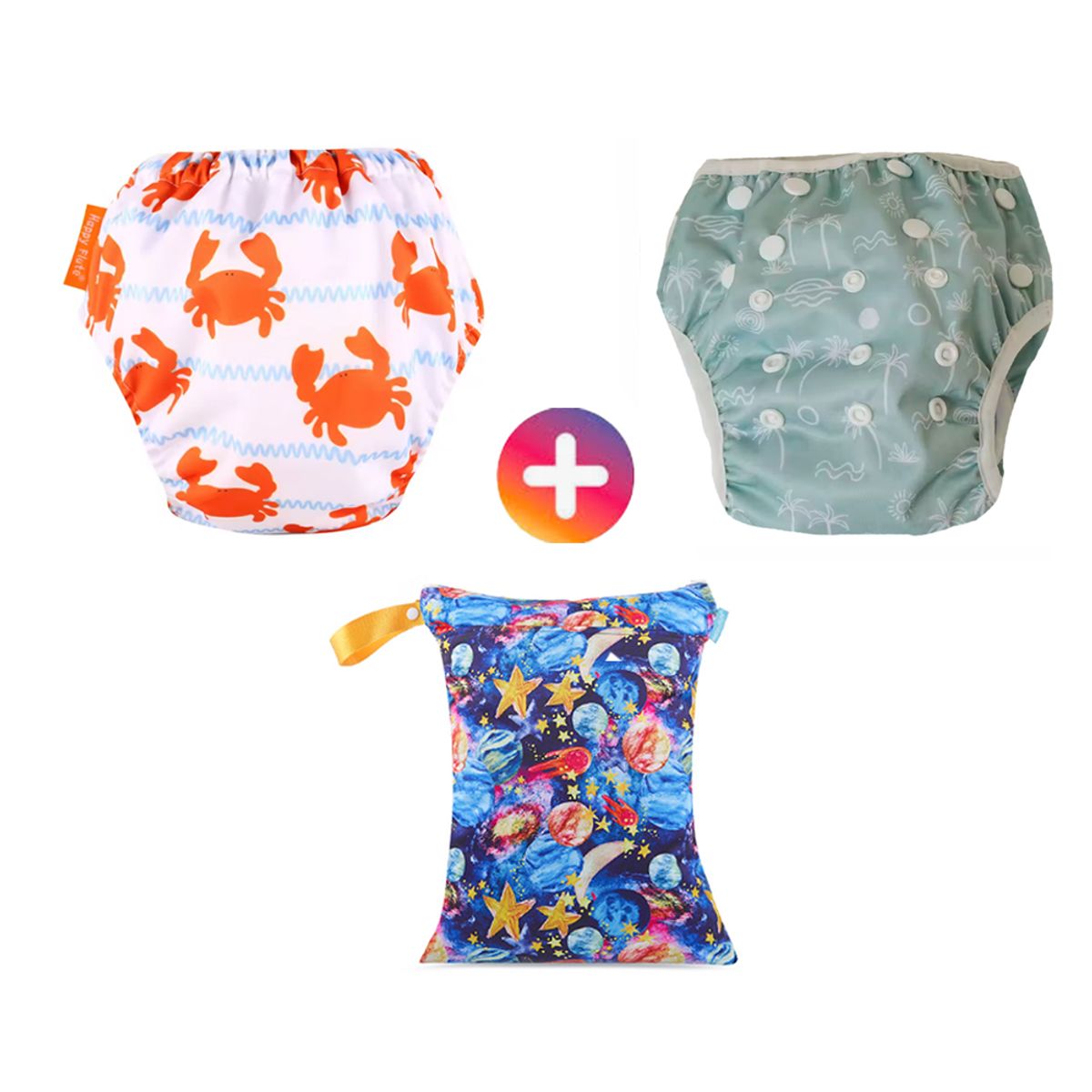 GENERICO - Pañal Natación Piscina Pack x 2 Unidades + Bolsa Impermeable