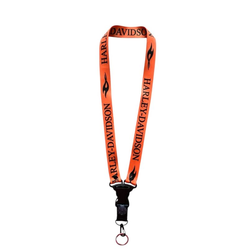 GENERICO - Cinta Harley Davidson Llavero Lanyard Pita Colgador Llaves Flamas