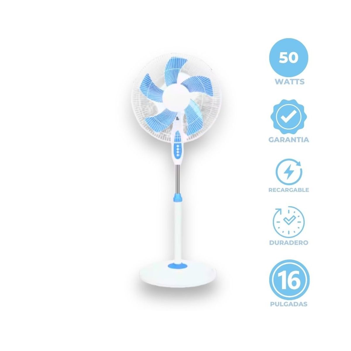 GENERICO - Ventilador Portatil Recargable de 16 Pulgadas