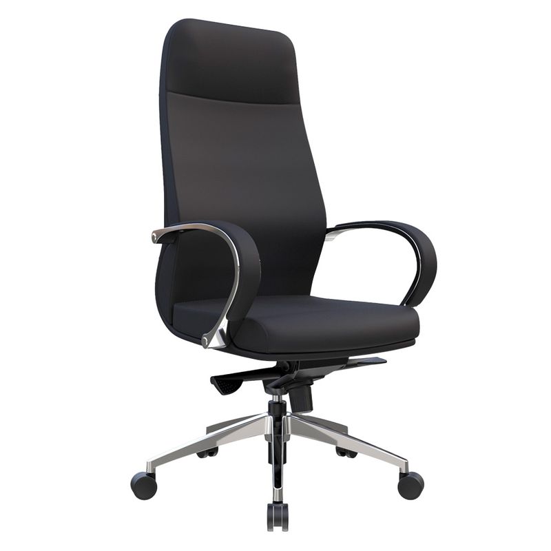 OFIDEAS - Silla de Oficina Ergonómica Atiz Negro Cuero Presidente Ofideas