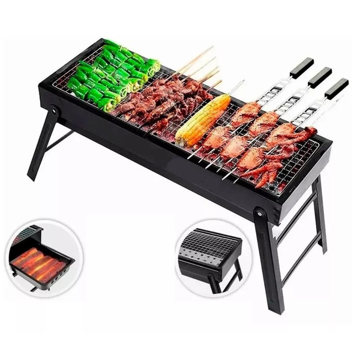 HYGGE - Parrilla a Carbón Plegable Portátil Picnic Extensible