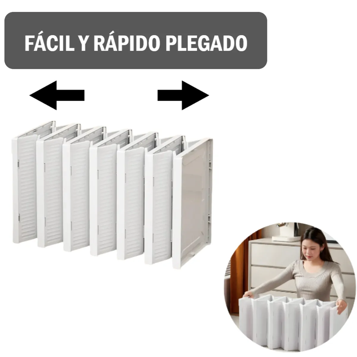 GENERICO - Zapatera de Acrílico Plegable con puertas - 6 Niveles