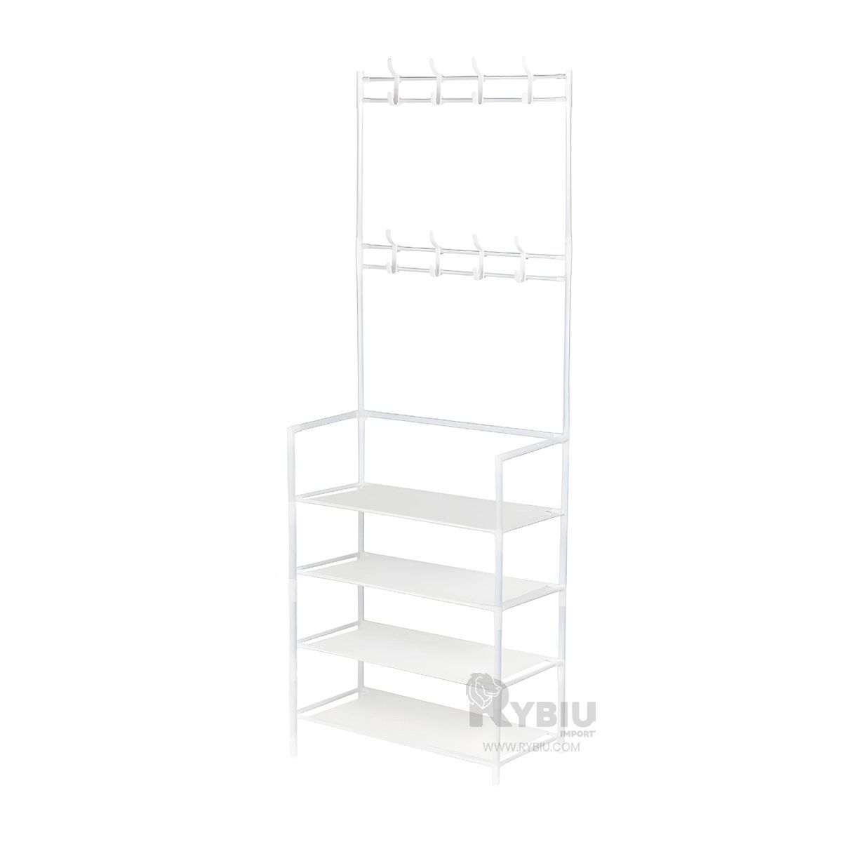 RYBIU IMPORT - Estante de 4 Pisos para Zapatos en Blanco Y+Gift MiniAgenda