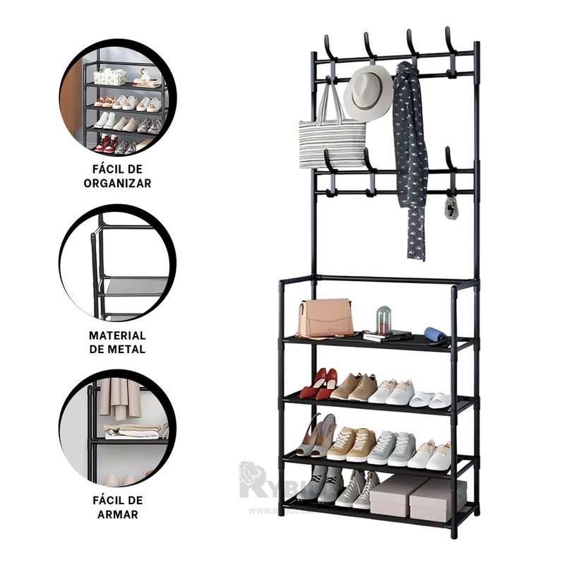 RYBIU IMPORT - Soporte Versatil para Zapatos en Negro Y+Regalo Agendita