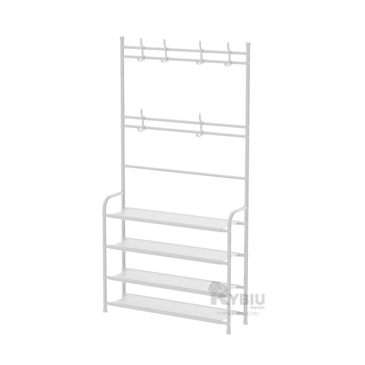 GENERICO - Estante Funcional de Zapatos Curvo Blanco Y+Regalo Stickers