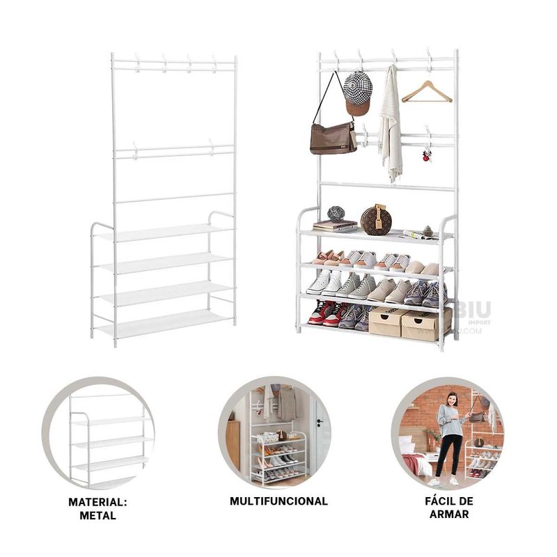 RYBIU IMPORT - Soporte Modelo Curvo de 4 Niveles Blanco Y+Post-it Adhesivos