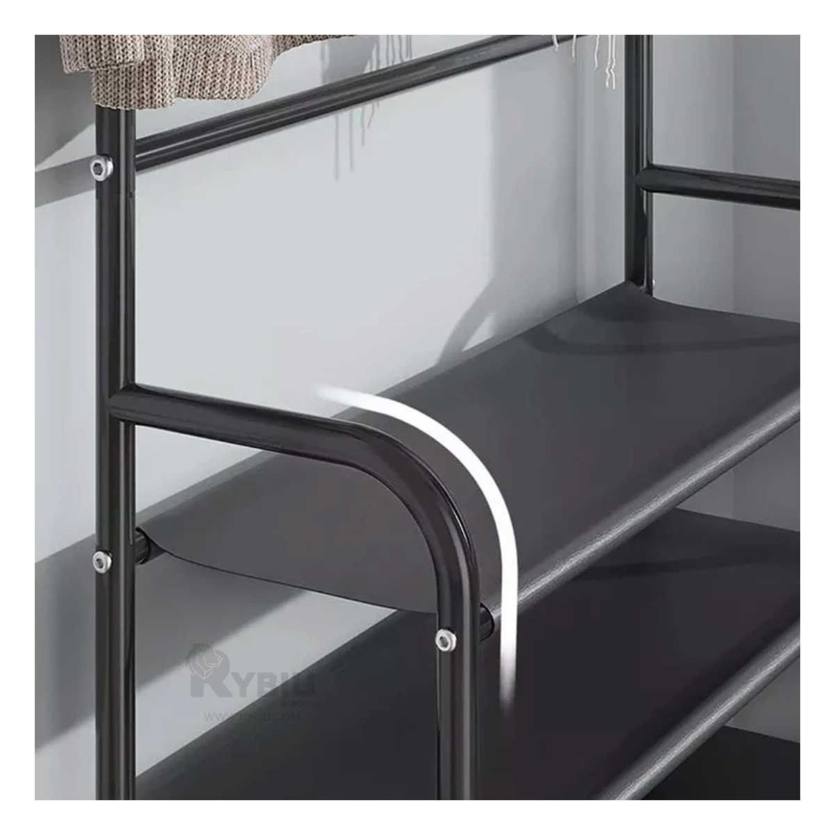 GENERICO - Estante de 4 Pisos en Curvo Negro Y+Gift MiniAgenda