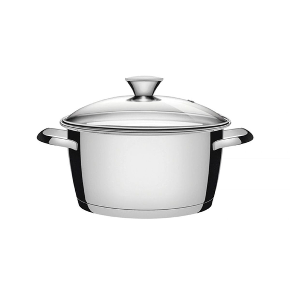 TRAMONTINA - Olla Acero 20 Cm (3.04 Lt) Allegra con Tapa de Vidrio