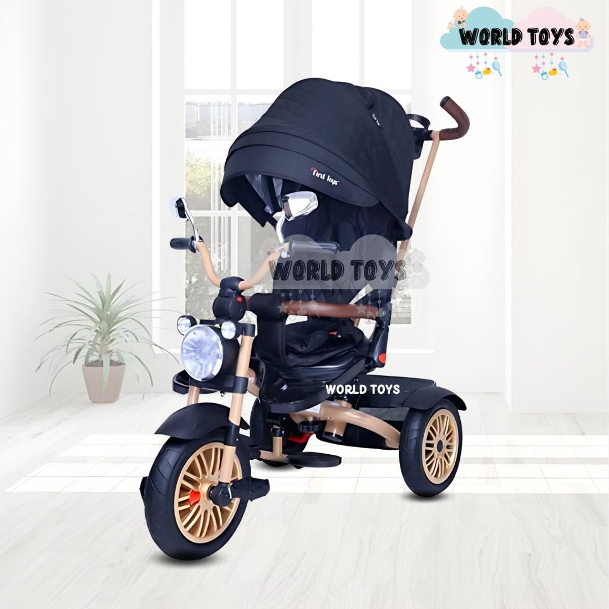 CONFORT - Triciclo Guiador Giratorio «TOYS WALK» Edición Limitada Black