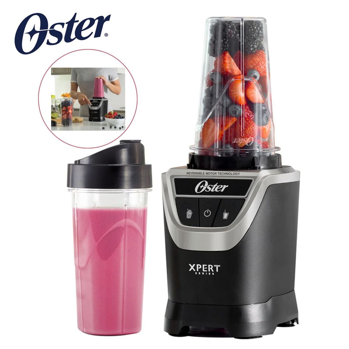 OSTER - Licuadora Personal Xpert Oster ActiFit con vaso Blend-N-Go de Tritan